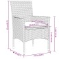 vidaXL 5-tlg. Garten-Essgruppe mit Kissen Hellgrau Poly Rattan Glas vidaXL 5-tlg. Garten-Essgruppe mit Kissen Hellgrau Poly Rattan Glas