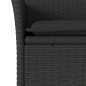 vidaXL 3-tlg. Garten-Essgruppe mit Kissen Schwarz Poly Rattan Akazie vidaXL 3-tlg. Garten-Essgruppe mit Kissen Schwarz Poly Rattan Akazie