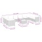 vidaXL 11-tlg. Garten-Sofagarnitur mit Kissen Grau Poly Rattan vidaXL 11-tlg. Garten-Sofagarnitur mit Kissen Grau Poly Rattan