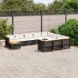 vidaXL 11-tlg. Garten-Sofagarnitur mit Kissen Schwarz Poly Rattan vidaXL 11-tlg. Garten-Sofagarnitur mit Kissen Schwarz Poly Rattan