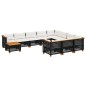 vidaXL 11-tlg. Garten-Sofagarnitur mit Kissen Schwarz Poly Rattan vidaXL 11-tlg. Garten-Sofagarnitur mit Kissen Schwarz Poly Rattan