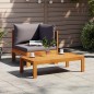 vidaXL Garten-Ecksofa mit Kissen Massivholz Akazie vidaXL Garten-Ecksofa mit Kissen Massivholz Akazie