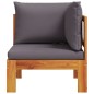 vidaXL Garten-Ecksofa mit Kissen Massivholz Akazie vidaXL Garten-Ecksofa mit Kissen Massivholz Akazie