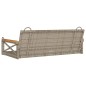vidaXL Hängebank Grau 109x62x40 cm Poly Rattan vidaXL Hängebank Grau 109x62x40 cm Poly Rattan