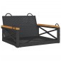 vidaXL Hängesessel Schwarz 63x62x40 cm Poly Rattan vidaXL Hängesessel Schwarz 63x62x40 cm Poly Rattan