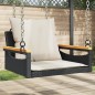 vidaXL Hängesessel mit Kissen Schwarz 63x62x40 cm Poly Rattan vidaXL Hängesessel mit Kissen Schwarz 63x62x40 cm Poly Rattan