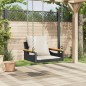 vidaXL Hängesessel mit Kissen Schwarz 63x62x40 cm Poly Rattan vidaXL Hängesessel mit Kissen Schwarz 63x62x40 cm Poly Rattan
