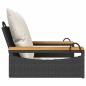 vidaXL Hängesessel mit Kissen Schwarz 63x62x40 cm Poly Rattan vidaXL Hängesessel mit Kissen Schwarz 63x62x40 cm Poly Rattan