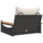 vidaXL Hängesessel mit Kissen Schwarz 63x62x40 cm Poly Rattan vidaXL Hängesessel mit Kissen Schwarz 63x62x40 cm Poly Rattan