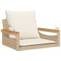 vidaXL Hängesessel mit Kissen Beige 63x62x40 cm Poly Rattan vidaXL Hängesessel mit Kissen Beige 63x62x40 cm Poly Rattan