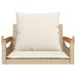 vidaXL Hängesessel mit Kissen Beige 63x62x40 cm Poly Rattan vidaXL Hängesessel mit Kissen Beige 63x62x40 cm Poly Rattan