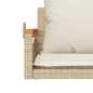 vidaXL Hängesessel mit Kissen Beige 63x62x40 cm Poly Rattan vidaXL Hängesessel mit Kissen Beige 63x62x40 cm Poly Rattan