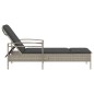 vidaXL Sonnenliege mit Auflage Hellgrau 63x200x81 cm Poly Rattan vidaXL Sonnenliege mit Auflage Hellgrau 63x200x81 cm Poly Rattan