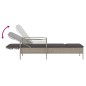 vidaXL Sonnenliege mit Auflage Hellgrau 63x200x81 cm Poly Rattan vidaXL Sonnenliege mit Auflage Hellgrau 63x200x81 cm Poly Rattan