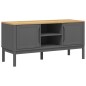 vidaXL TV-Schrank FLORO Grau 114x43x55 cm Massivholz Kiefer vidaXL TV-Schrank FLORO Grau 114x43x55 cm Massivholz Kiefer