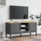 vidaXL TV-Schrank FLORO Grau 114x43x55 cm Massivholz Kiefer vidaXL TV-Schrank FLORO Grau 114x43x55 cm Massivholz Kiefer