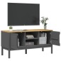 vidaXL TV-Schrank FLORO Grau 114x43x55 cm Massivholz Kiefer vidaXL TV-Schrank FLORO Grau 114x43x55 cm Massivholz Kiefer