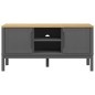 vidaXL TV-Schrank FLORO Grau 114x43x55 cm Massivholz Kiefer vidaXL TV-Schrank FLORO Grau 114x43x55 cm Massivholz Kiefer