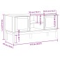 vidaXL TV-Schrank FLORO Grau 114x43x55 cm Massivholz Kiefer vidaXL TV-Schrank FLORO Grau 114x43x55 cm Massivholz Kiefer
