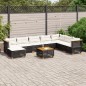 vidaXL 9-tlg. Garten-Sofagarnitur mit Kissen Schwarz Poly Rattan vidaXL 9-tlg. Garten-Sofagarnitur mit Kissen Schwarz Poly Rattan
