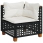 vidaXL 4-tlg. Garten-Sofagarnitur mit Kissen Schwarz Poly Rattan vidaXL 4-tlg. Garten-Sofagarnitur mit Kissen Schwarz Poly Rattan