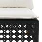 vidaXL 4-tlg. Garten-Sofagarnitur mit Kissen Schwarz Poly Rattan vidaXL 4-tlg. Garten-Sofagarnitur mit Kissen Schwarz Poly Rattan