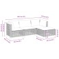 vidaXL 4-tlg. Garten-Sofagarnitur mit Kissen Schwarz Poly Rattan vidaXL 4-tlg. Garten-Sofagarnitur mit Kissen Schwarz Poly Rattan