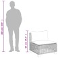 vidaXL 4-tlg. Garten-Sofagarnitur mit Kissen Schwarz Poly Rattan vidaXL 4-tlg. Garten-Sofagarnitur mit Kissen Schwarz Poly Rattan