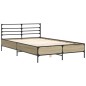 vidaXL Bettgestell Sonoma-Eiche 120x200 cm Holzwerkstoff und Metall vidaXL Bettgestell Sonoma-Eiche 120x200 cm Holzwerkstoff und Metall