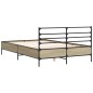 vidaXL Bettgestell Sonoma-Eiche 120x200 cm Holzwerkstoff und Metall vidaXL Bettgestell Sonoma-Eiche 120x200 cm Holzwerkstoff und Metall