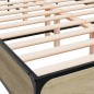 vidaXL Bettgestell Sonoma-Eiche 120x200 cm Holzwerkstoff und Metall vidaXL Bettgestell Sonoma-Eiche 120x200 cm Holzwerkstoff und Metall
