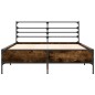 vidaXL Bettgestell Räuchereiche 140x200 cm Holzwerkstoff und Metall vidaXL Bettgestell Räuchereiche 140x200 cm Holzwerkstoff und Metall