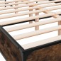 vidaXL Bettgestell Räuchereiche 140x200 cm Holzwerkstoff und Metall vidaXL Bettgestell Räuchereiche 140x200 cm Holzwerkstoff und Metall