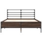 vidaXL Bettgestell Braun Eichen-Optik 140x200 cm Holzwerkstoff Metall vidaXL Bettgestell Braun Eichen-Optik 140x200 cm Holzwerkstoff Metall