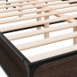 vidaXL Bettgestell Braun Eichen-Optik 140x200 cm Holzwerkstoff Metall vidaXL Bettgestell Braun Eichen-Optik 140x200 cm Holzwerkstoff Metall