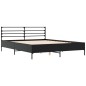 vidaXL Bettgestell Schwarz 160x200 cm Holzwerkstoff und Metall vidaXL Bettgestell Schwarz 160x200 cm Holzwerkstoff und Metall