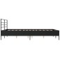 vidaXL Bettgestell Schwarz 160x200 cm Holzwerkstoff und Metall vidaXL Bettgestell Schwarz 160x200 cm Holzwerkstoff und Metall