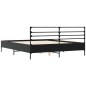 vidaXL Bettgestell Schwarz 160x200 cm Holzwerkstoff und Metall vidaXL Bettgestell Schwarz 160x200 cm Holzwerkstoff und Metall