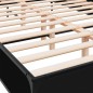 vidaXL Bettgestell Schwarz 160x200 cm Holzwerkstoff und Metall vidaXL Bettgestell Schwarz 160x200 cm Holzwerkstoff und Metall