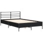 vidaXL Bettgestell Schwarz 120x190 cm Holzwerkstoff und Metall vidaXL Bettgestell Schwarz 120x190 cm Holzwerkstoff und Metall