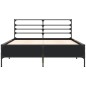 vidaXL Bettgestell Schwarz 120x190 cm Holzwerkstoff und Metall vidaXL Bettgestell Schwarz 120x190 cm Holzwerkstoff und Metall