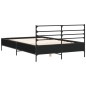 vidaXL Bettgestell Schwarz 120x190 cm Holzwerkstoff und Metall vidaXL Bettgestell Schwarz 120x190 cm Holzwerkstoff und Metall