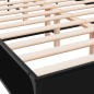 vidaXL Bettgestell Schwarz 120x190 cm Holzwerkstoff und Metall vidaXL Bettgestell Schwarz 120x190 cm Holzwerkstoff und Metall