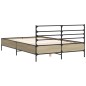 vidaXL Bettgestell Sonoma-Eiche 140x190 cm Holzwerkstoff und Metall vidaXL Bettgestell Sonoma-Eiche 140x190 cm Holzwerkstoff und Metall