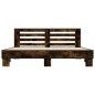vidaXL Bettgestell Räuchereiche 200x200 cm Holzwerkstoff und Metall vidaXL Bettgestell Räuchereiche 200x200 cm Holzwerkstoff und Metall