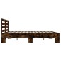 vidaXL Bettgestell Räuchereiche 200x200 cm Holzwerkstoff und Metall vidaXL Bettgestell Räuchereiche 200x200 cm Holzwerkstoff und Metall