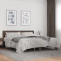 vidaXL Bettgestell Braun Eichen-Optik 200x200 cm Holzwerkstoff Metall vidaXL Bettgestell Braun Eichen-Optik 200x200 cm Holzwerkstoff Metall