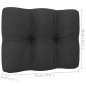 12-tlg. Garten-Lounge-Set mit Kissen Schwarz Kiefer Massivholz 12-tlg. Garten-Lounge-Set mit Kissen Schwarz Kiefer Massivholz