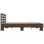 vidaXL Bettgestell Braun Eichen-Optik 150x200 cm Holzwerkstoff Metall vidaXL Bettgestell Braun Eichen-Optik 150x200 cm Holzwerkstoff Metall