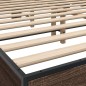 vidaXL Bettgestell Braun Eichen-Optik 150x200 cm Holzwerkstoff Metall vidaXL Bettgestell Braun Eichen-Optik 150x200 cm Holzwerkstoff Metall